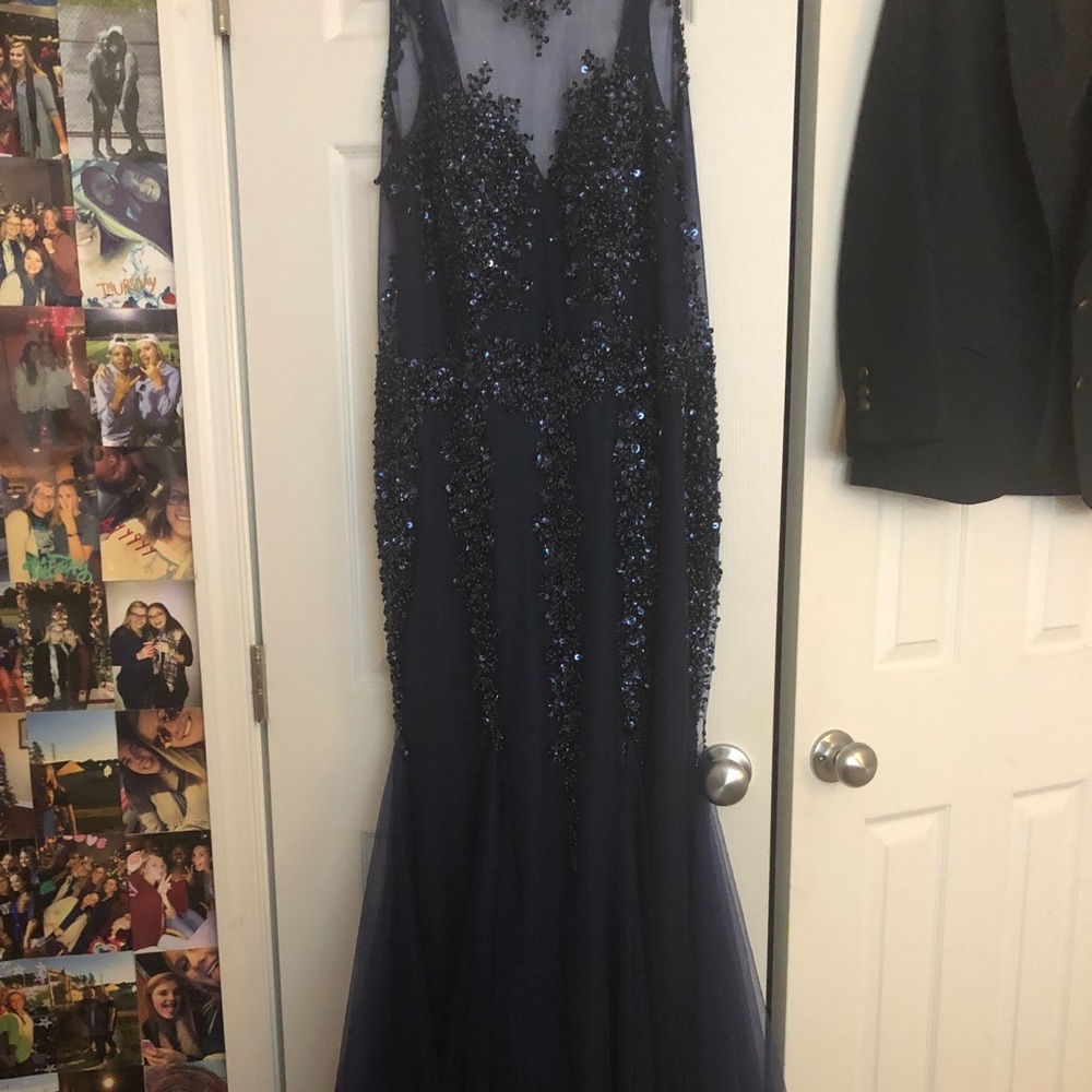NAVY BLUE MERMAID STYLE PROM DRESS!!!!